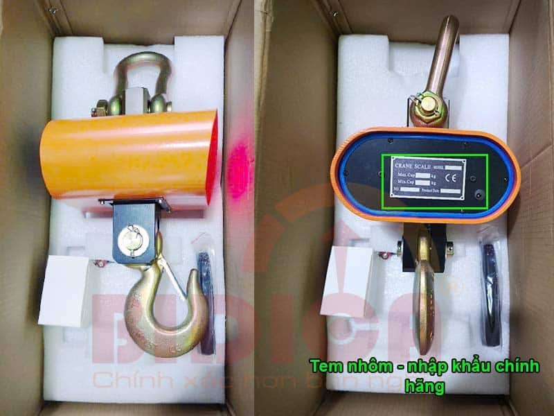 Mặt sau cân móc cẩu OCS-K