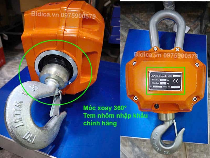Mặt sau cân móc cẩu OCS-T-3T